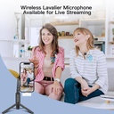 Leettus 2pcs Lavalier Wireless Microphone - White