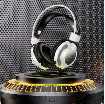 HOCO W110 Resource Wired Gaming Headphones - White