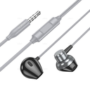 HOCO M125 Smart metal universal earphones with mic Gray