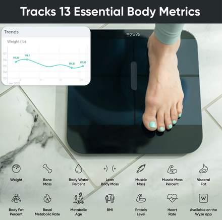WYZE Ultra Smart Scale with 4.3" Color Display - Black