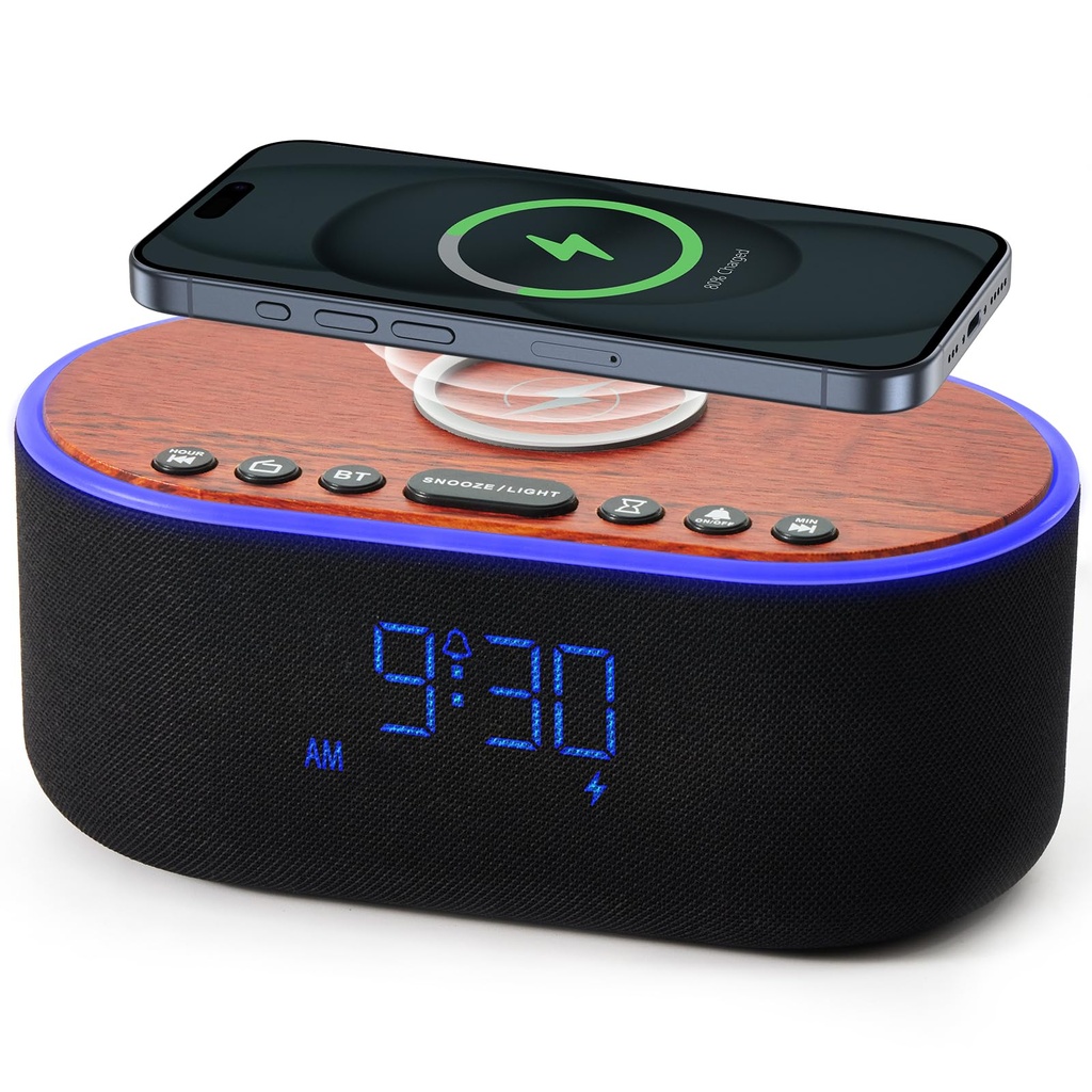 USCCE Alarm Clock Bluetooth FM Radio