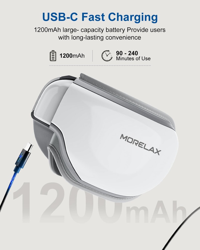 Morelax Eye Massager with Heat & Bluetooth