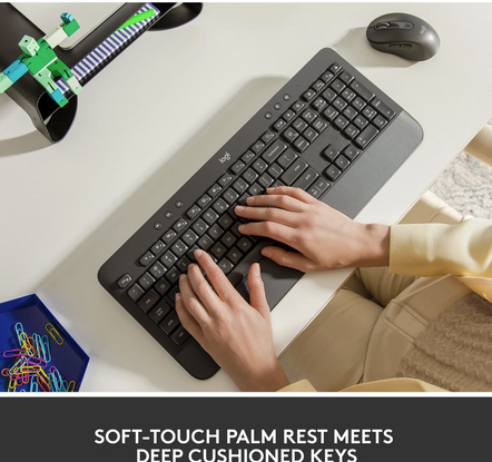 Logitech Signature K650 Wireless Keyboard with Palm rest - Graphite