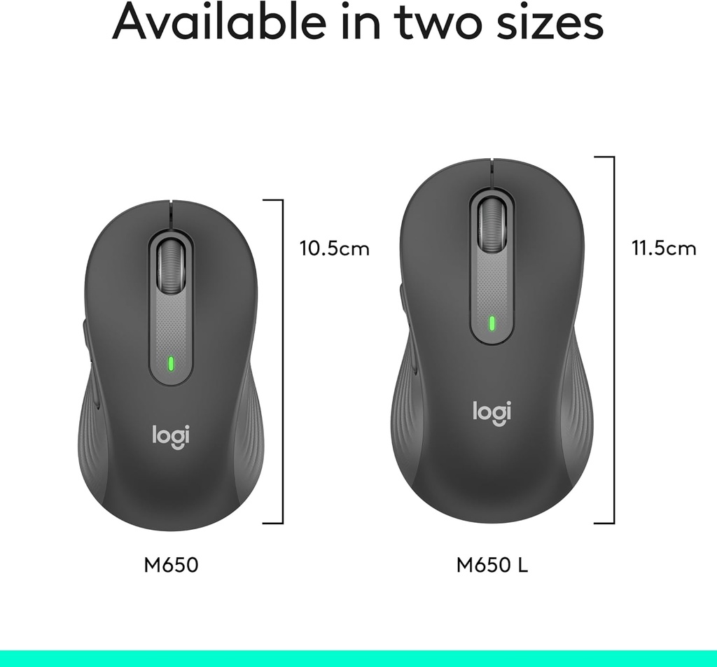 Logitech Signature M650 Large Wireless Mouse Graphite