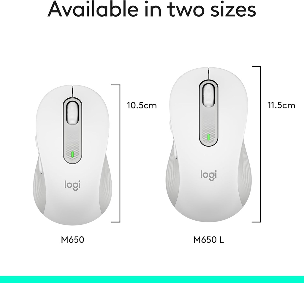 Logitech Signature M650 Wireless Mouse Off-White