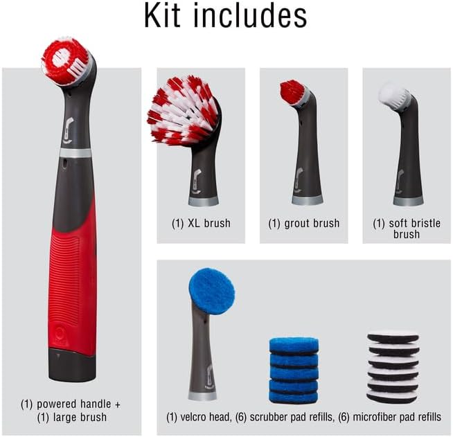 Rubbermaid Reveal Power Scrubber 18-Piece Kit