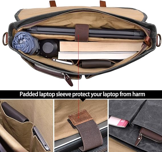Newhey Mens Messenger Bag 15.6" Grey