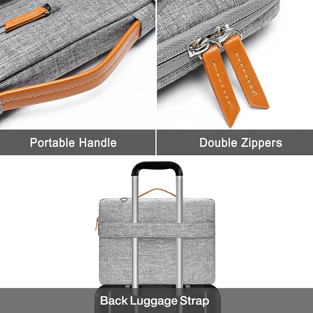 MOSISO 360 Protective Laptop Shoulder Bag,13-13.3" Gray