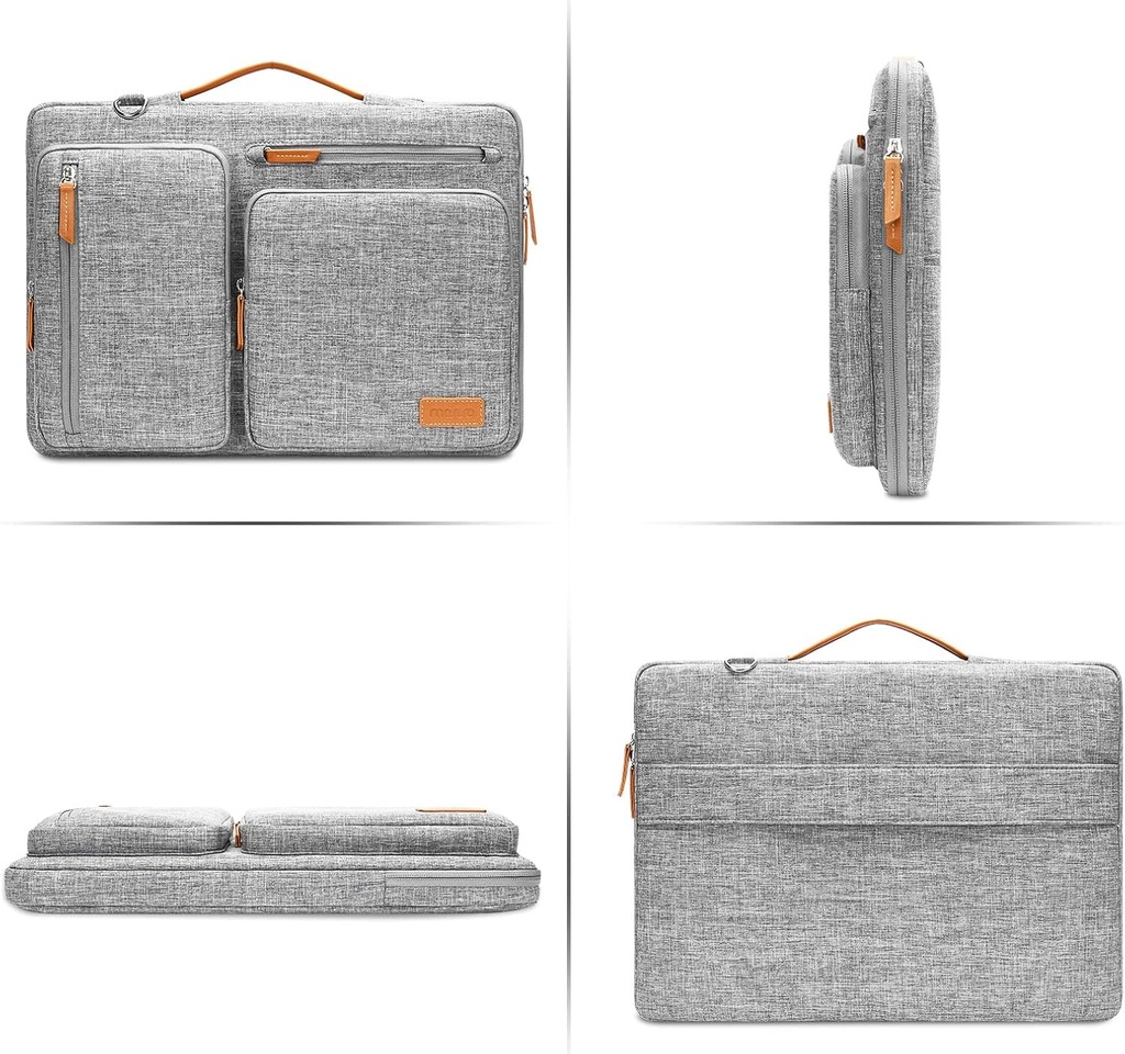 MOSISO 360 Protective Laptop Shoulder Bag,13-13.3" Gray