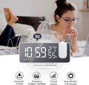 Petilleur Projection Alarm Clock - White