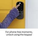 Yale Assure Lever - Wi-Fi Connected Keypad Smart Door Lock with Handle Black Suede