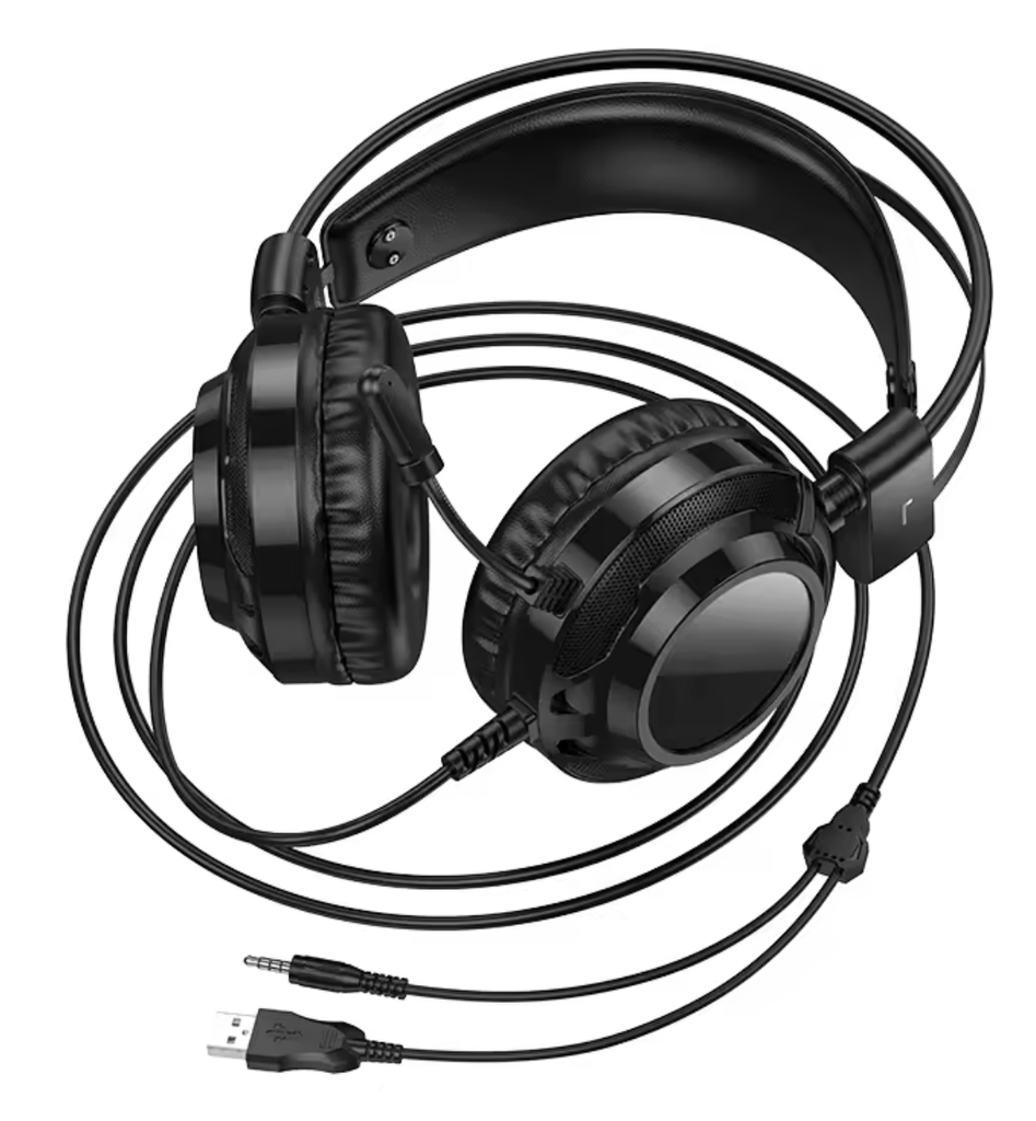 HOCO W110 Resource Wired Gaming Headphones - Black