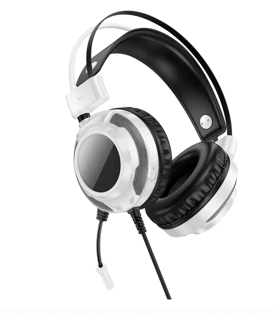 HOCO W110 Resource Wired Gaming Headphones - White
