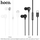 HOCO M116 Benevolent Universal earphones with mic Type-C - Black