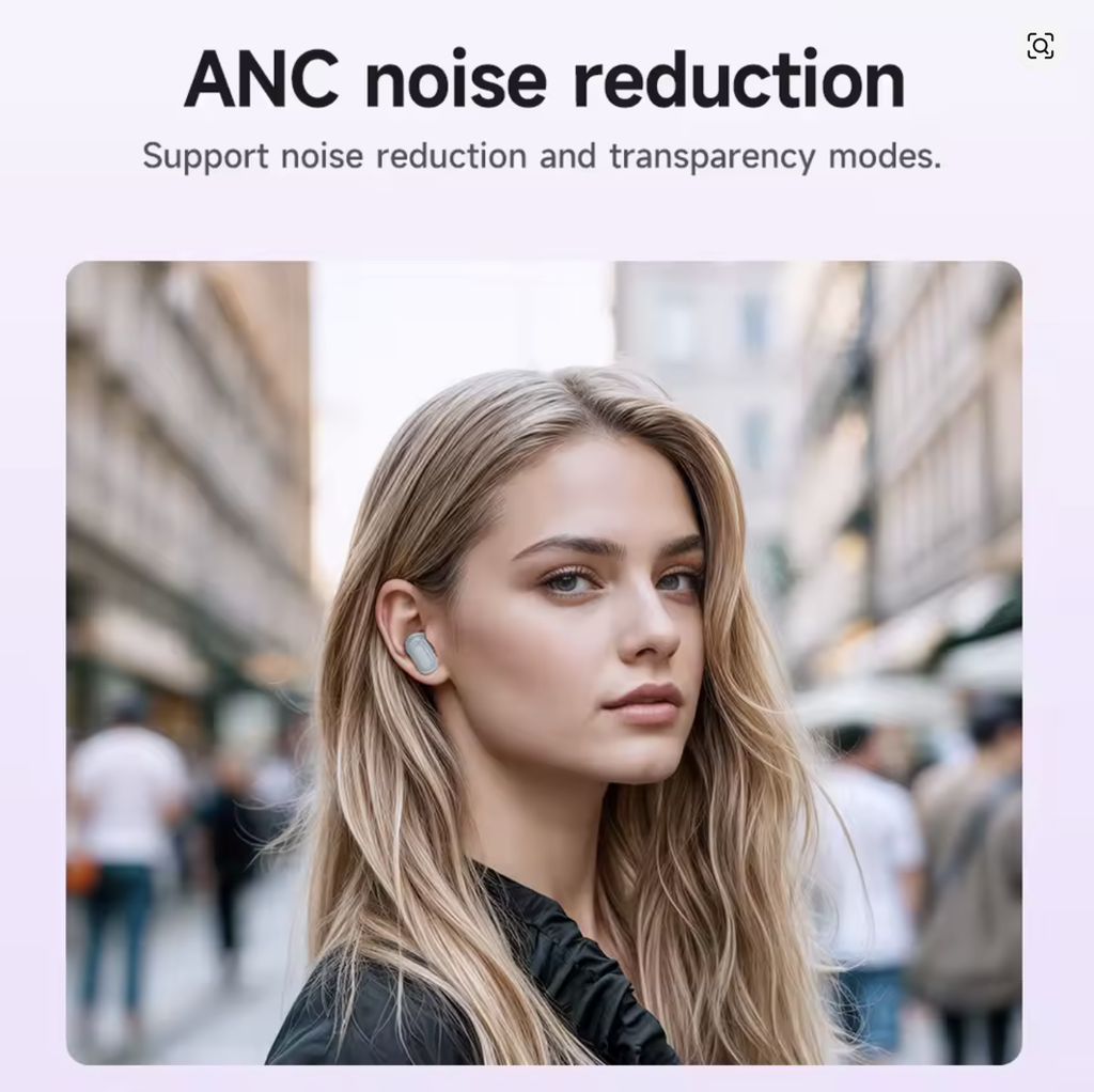 HOCO EQ17 Wireless ANC BT Headset - Frost White