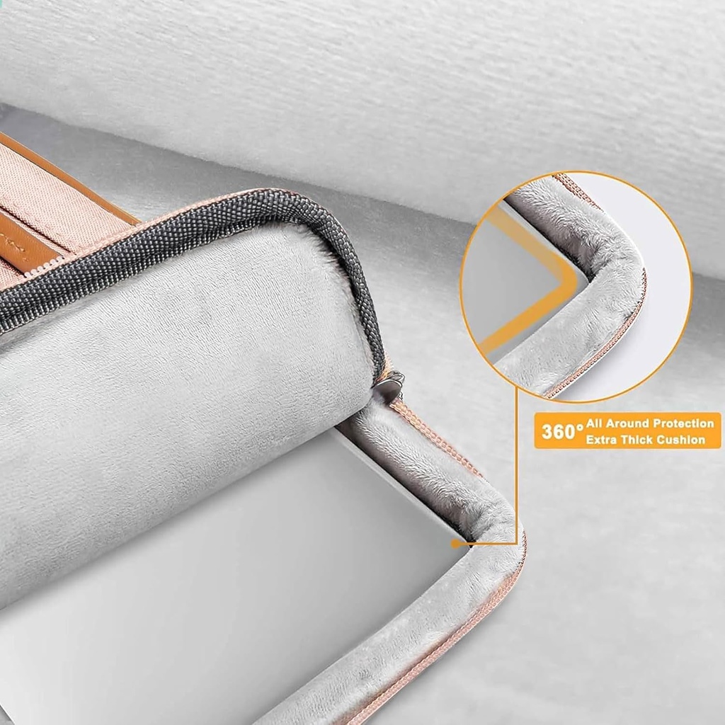 MOSISO 360 Protective Laptop Shoulder Bag,15-15.6" Khaki