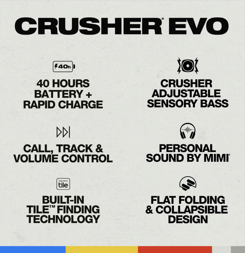 Skullcandy Crusher EVO Wireless Over-Ear True Black