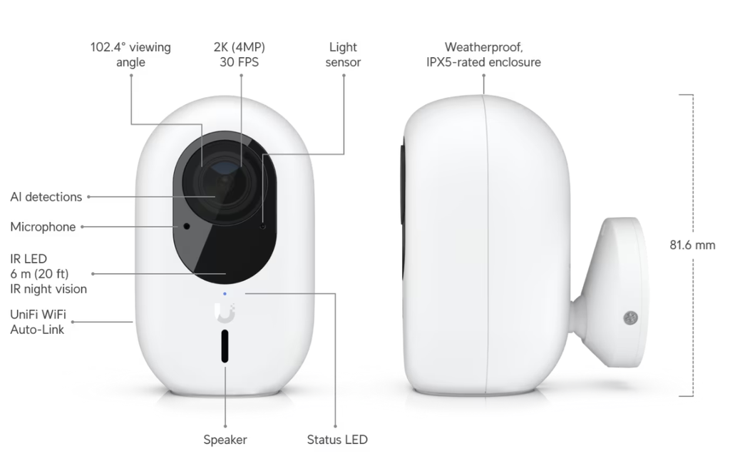Ubiquiti UVC-G4 Instant 4MP Wide Angle WiFi Camera
