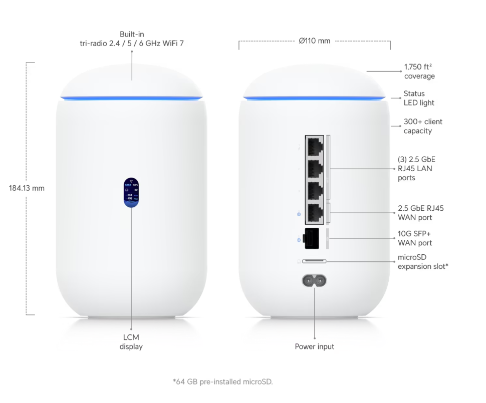 Ubiquiti Unifi Dream Router 7 Firewall Appliance