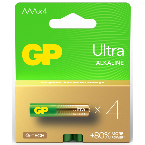GP AAA Ultra Battery 4pk
