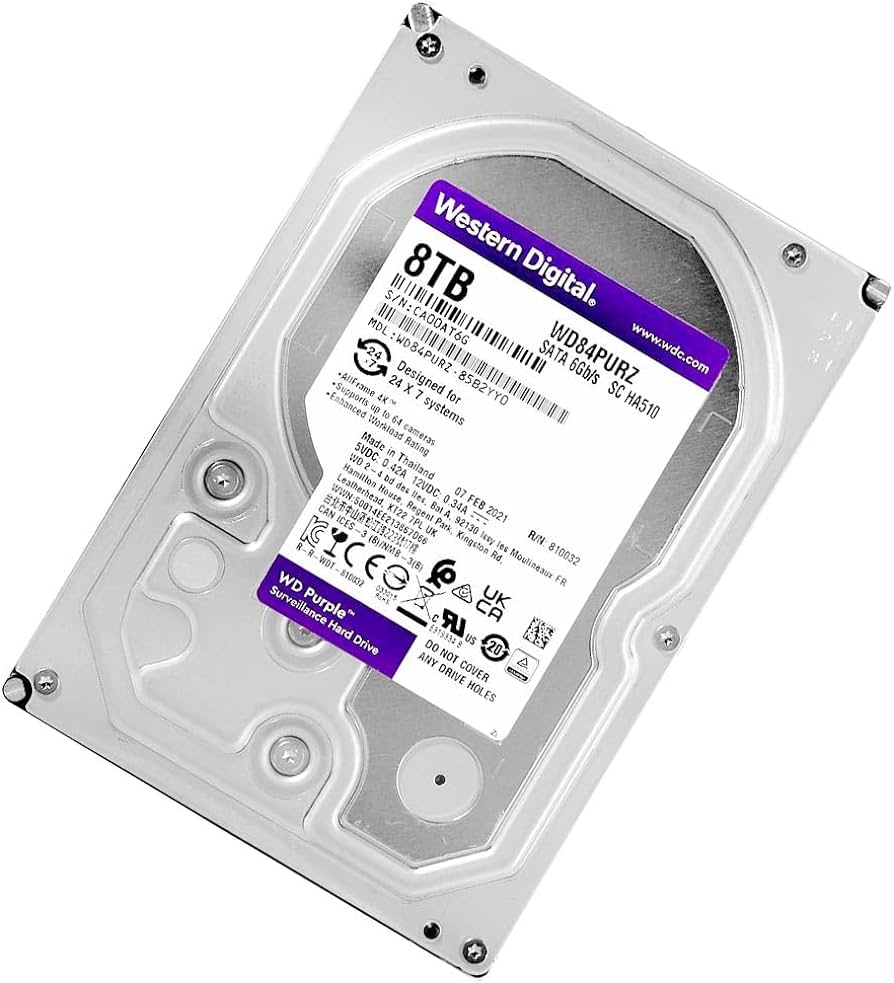 WD Purple 8TB Surveillance Hard Drive