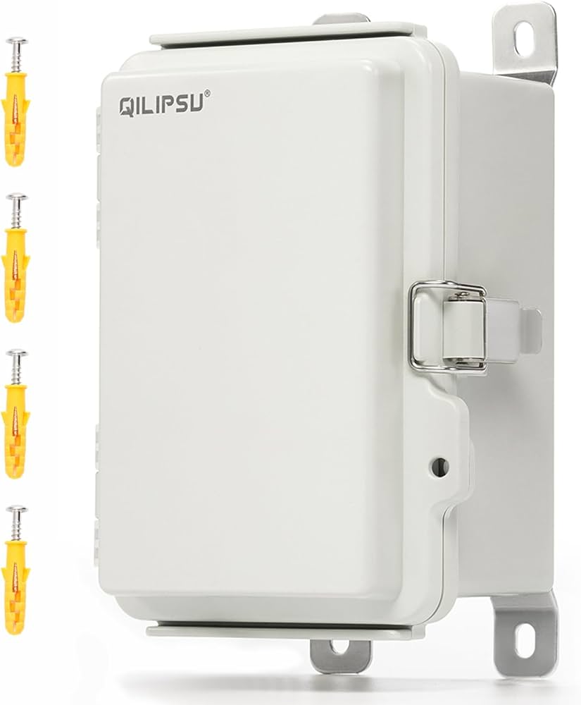 QILIPSU PC/ABS Alloy Plastic Waterproof Outdoor Junction Box, 16.4"x12.4"x7.1"