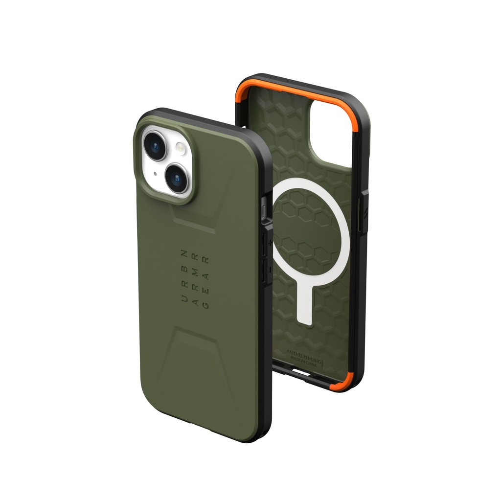 UAG (Apple Exclusive) Civilian Case with MagSafe for iPhone 15 - Olive