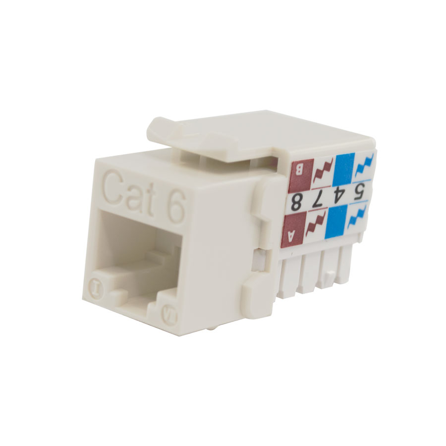 SCP CAT6 Keystone Jack White