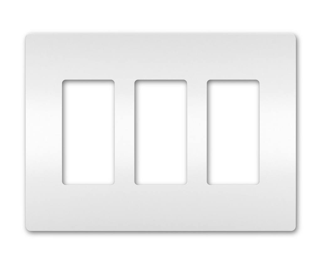 Legrand Radiant 3-Gang Faceplate Plastic WH