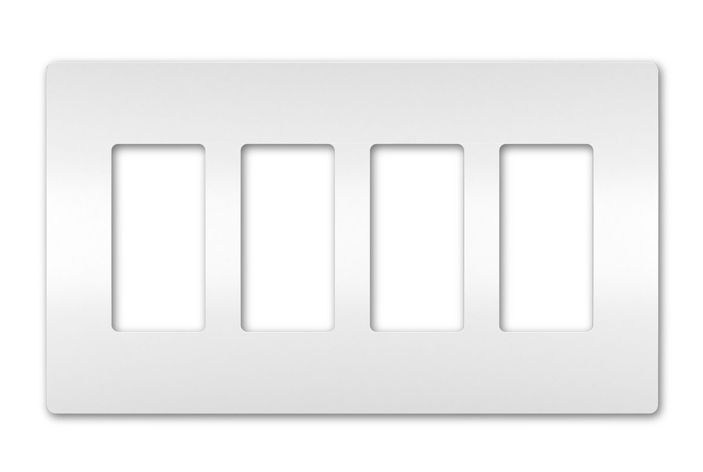 Legrand Radiant 4-Gang Faceplate Plastic WH