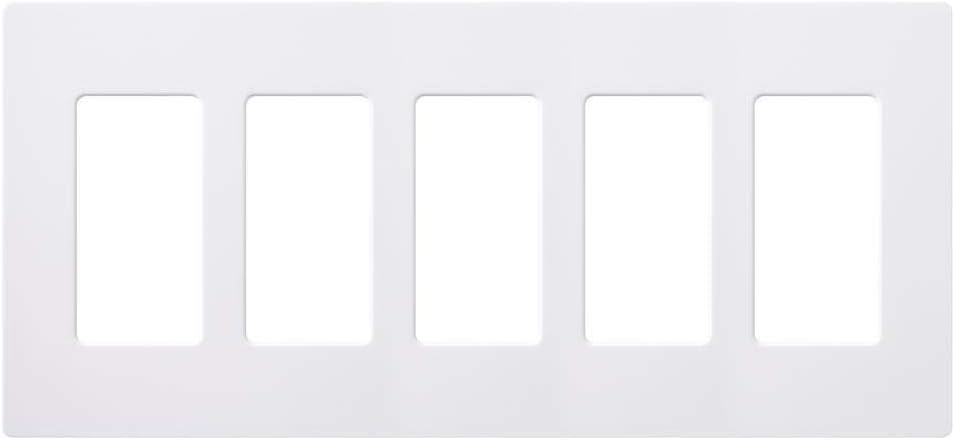 Lutron 5-G Claro Plate WHT