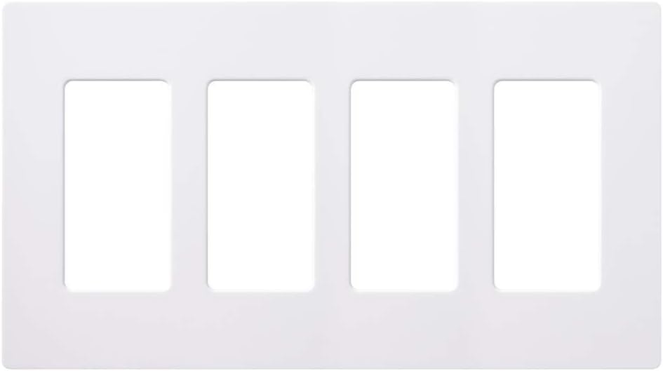 Lutron 4-G Claro Plate WHT