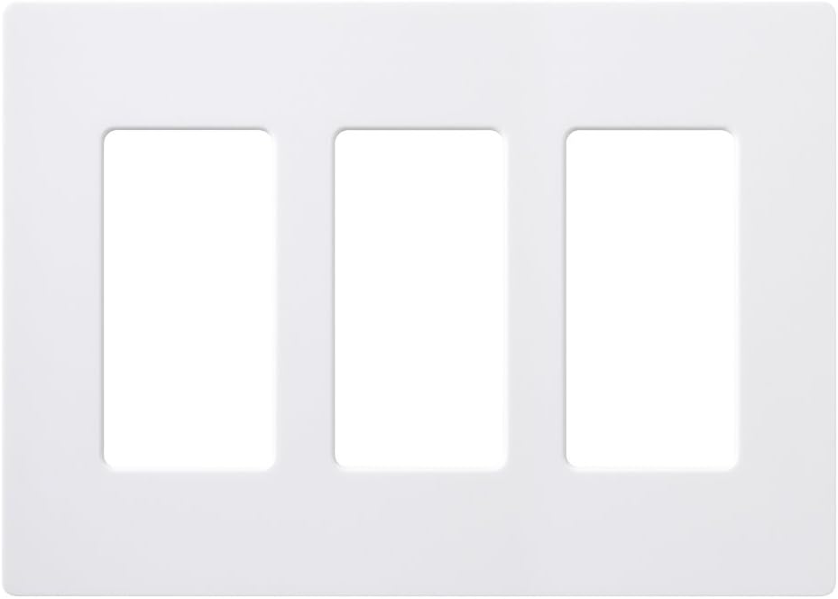 Lutron 3-G Claro Plate WHT