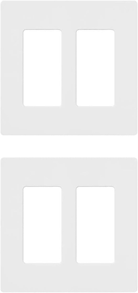 Lutron 2-G Claro Plate WHT