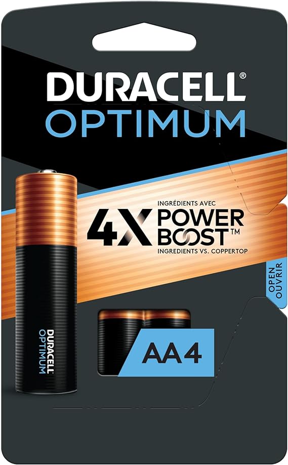Duracell AA Alkaline OPT Battery 4pk