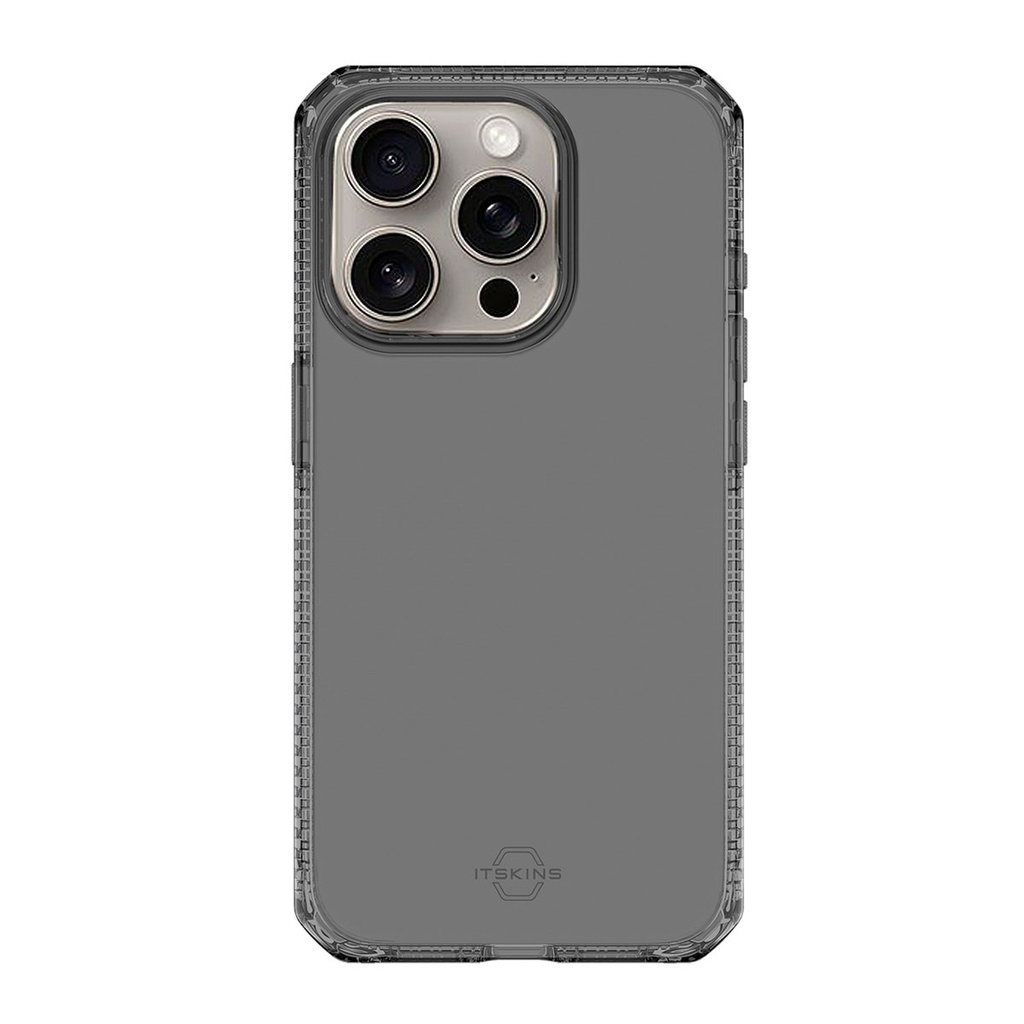 ItSkins Spectrum R Clear Case for iPhone 15 Pro Smoke