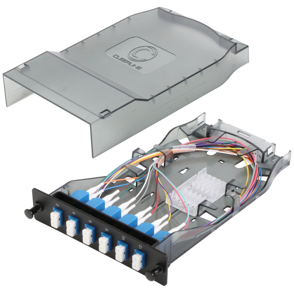 Cleerline HD Splice Cassette, 12 Fiber, Duplex, LC/UPC, OS2