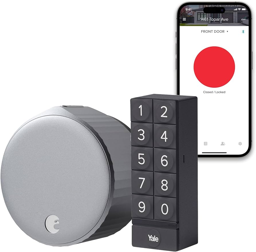 August Home Smart Lock and Smart Keypad, Silver
