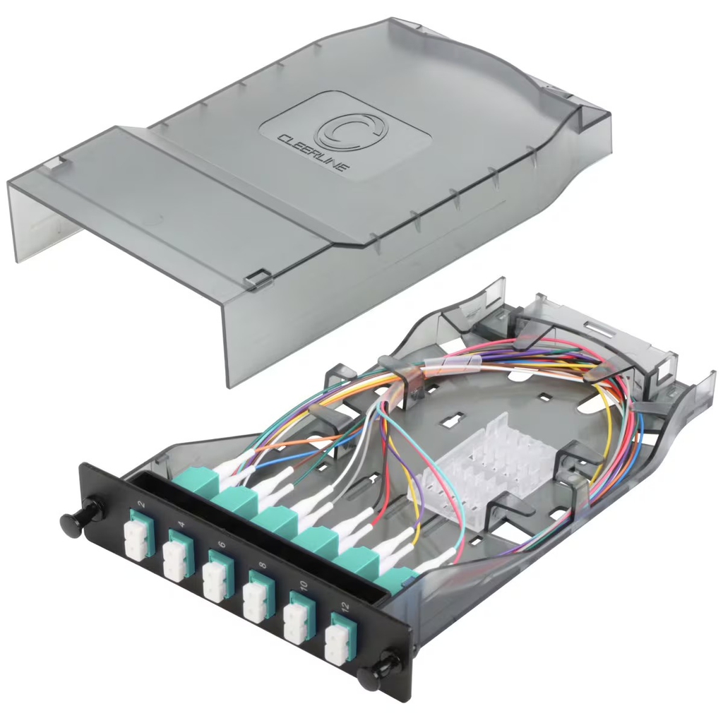 Cleerline HD Splice Cassette, 12 Fiber, Duplex, LC/UPC, OM3