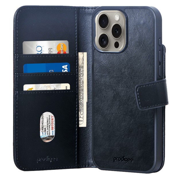 Prodigee Folio MagSafe Wallet iPhone 16 Pro Max - Black