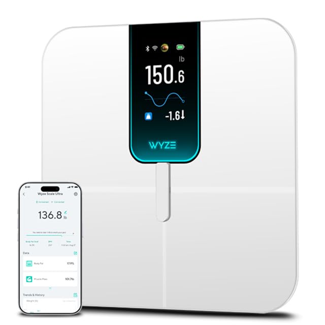WYZE Ultra Smart Scale with 4.3" Color Display - White