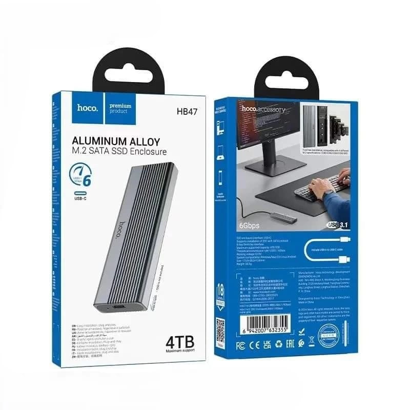 HOCO HB47 4TB SSD Enclosure (USB3.1/6Gbps)