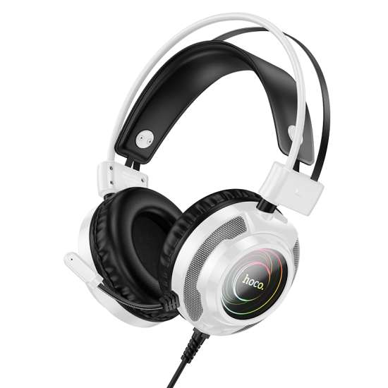 HOCO W110 Resource Wired Gaming Headphones - White