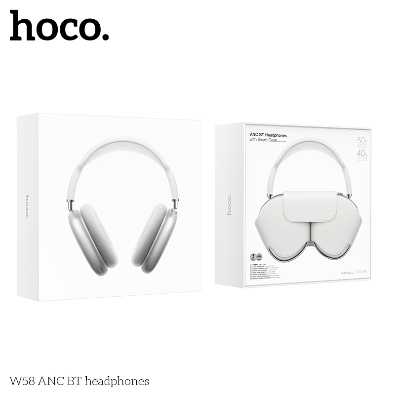HOCO W58 ANC BT Headphones - Silver