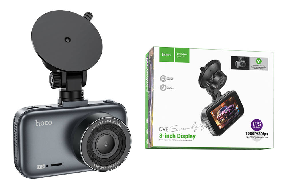 HOCO DV5 Dash Camera with 3" display
