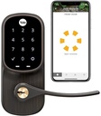 Yale Assure Lever - Wi-Fi Connected Keypad Smart Door Lock with Handle Black Suede