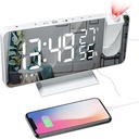 Petilleur Projection Alarm Clock - White