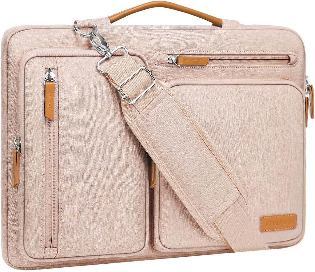 MOSISO 360 Protective Laptop Shoulder Bag,15-15.6" Khaki
