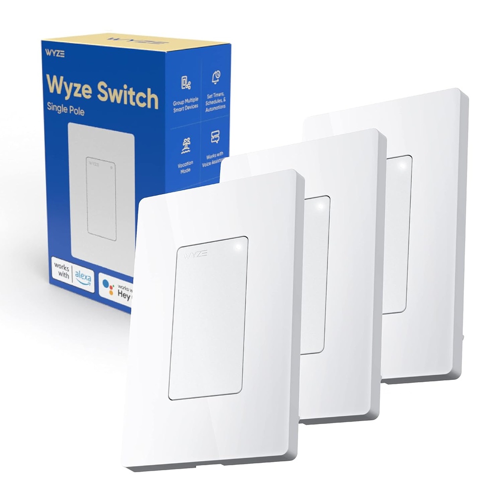 WYZE Switch, 2.4 GHz WiFi Smart Light Switch