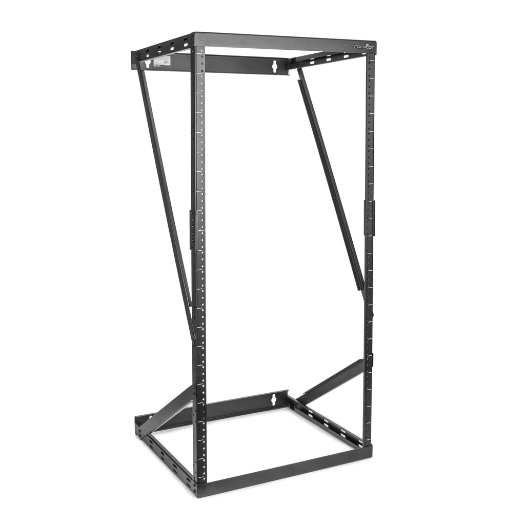 Rocstor 8U/12U/22U Open Frame Wallmount SolidRack -BLACK